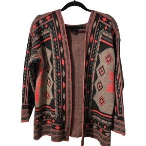 Metaphor Tribal Print Open Cardigan